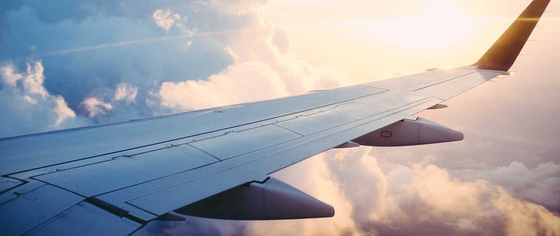 Can you bring a blanket on an airplane view out a window of a plane wing