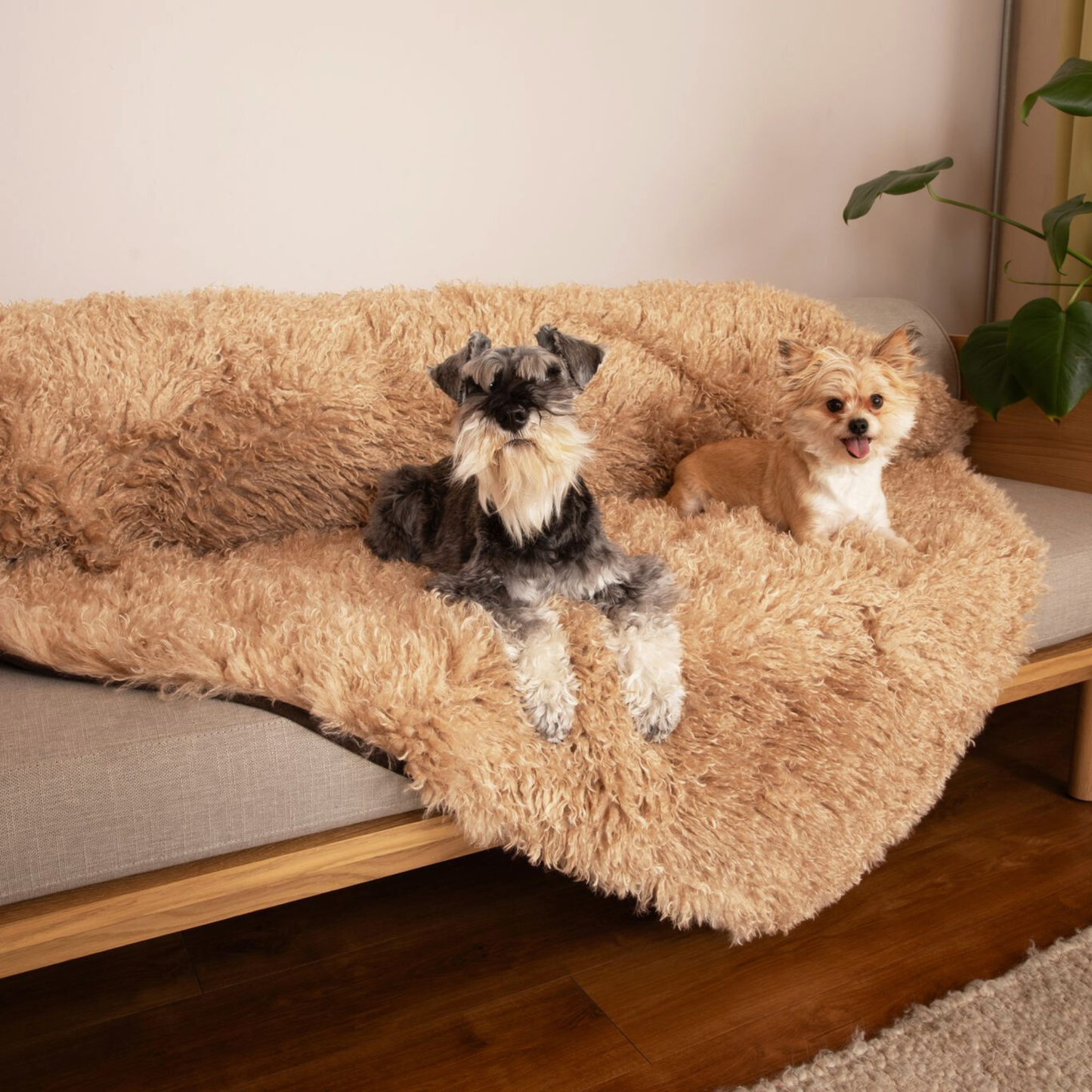 PupProtector™ Luxe Waterproof Faux Fur Blanket - Plush Sheep Tan