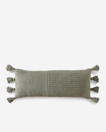 Braided Pom Pom Lumbar Pillow