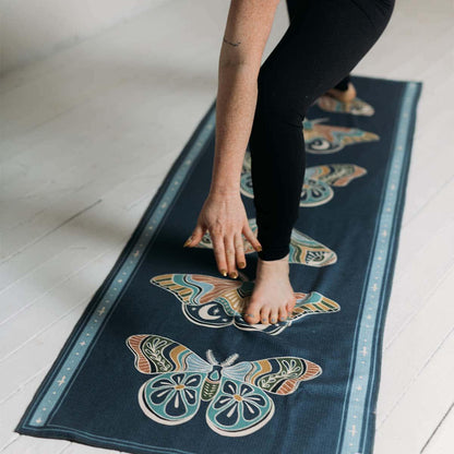 Painted Moth Yoga Towel