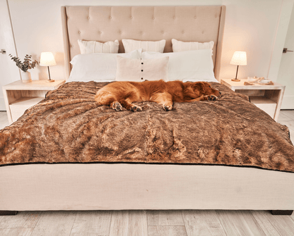 PupProtector™ Short Fur Waterproof Throw Blanket - Sable Tan